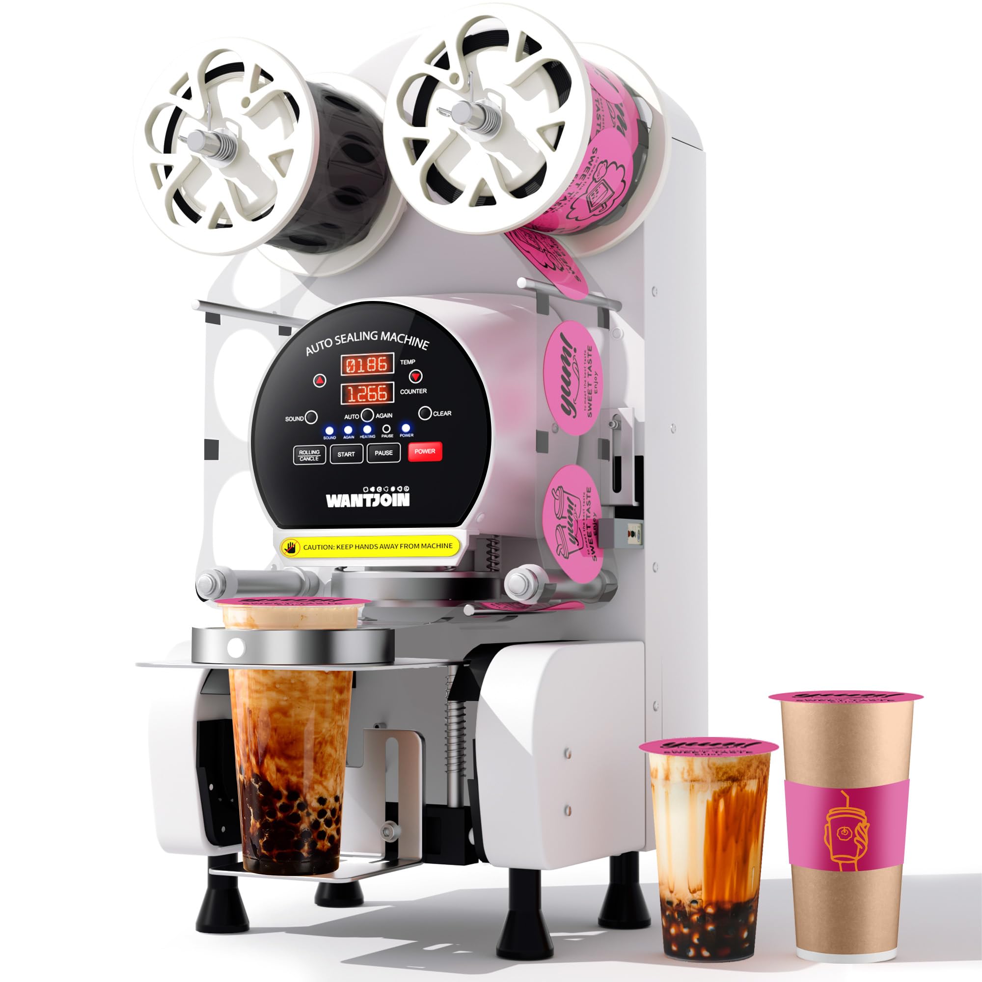 通電確認済 AUTU SEALING MACHINE シーリング マシン Amazon.com: WantJoin Cup Sealing Machine Full Automatic Cup Sealer